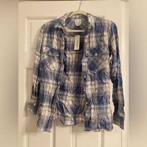 *NEW WITH TAGS* Light blue flannel